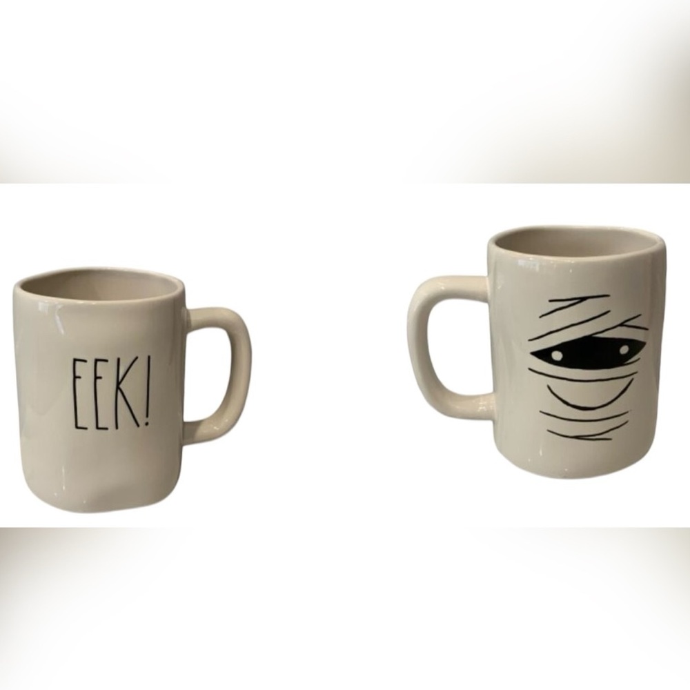 “Rae Dunn” “EEK!” Mummy Halloween Mug, White, Two-Sided, Multi-Available